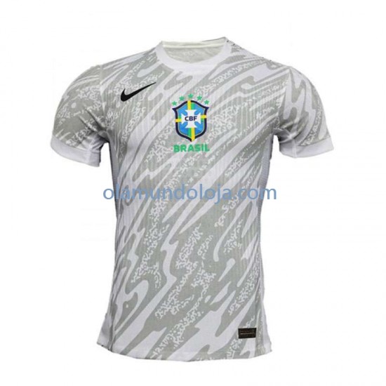Camisola Brasil Guarda-redes Homem Equipamento Primeiro 2024 Manga Curta